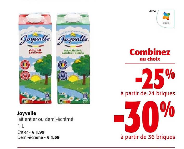 Lait Entier Ou Demi-écrémé Joyvalle