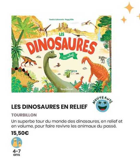 les dinosaures en relief tourbillon