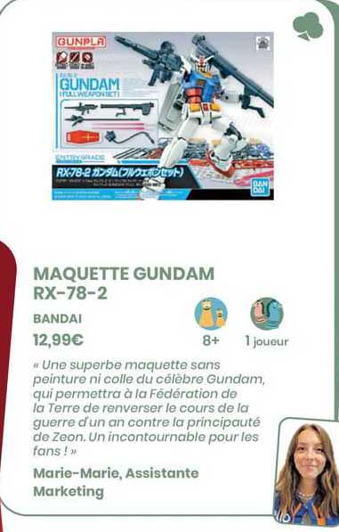 maquette gundam rx-78-2 - bandai