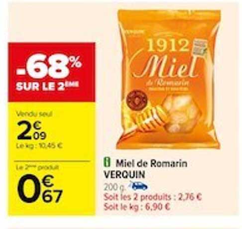 miel de romarin verquin