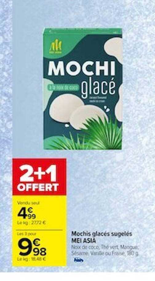 mochis glacés surgelés mei asia