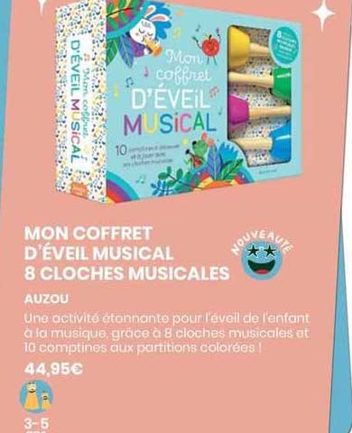 mon coffret d'éveil musical 8 cloches musicales auzou