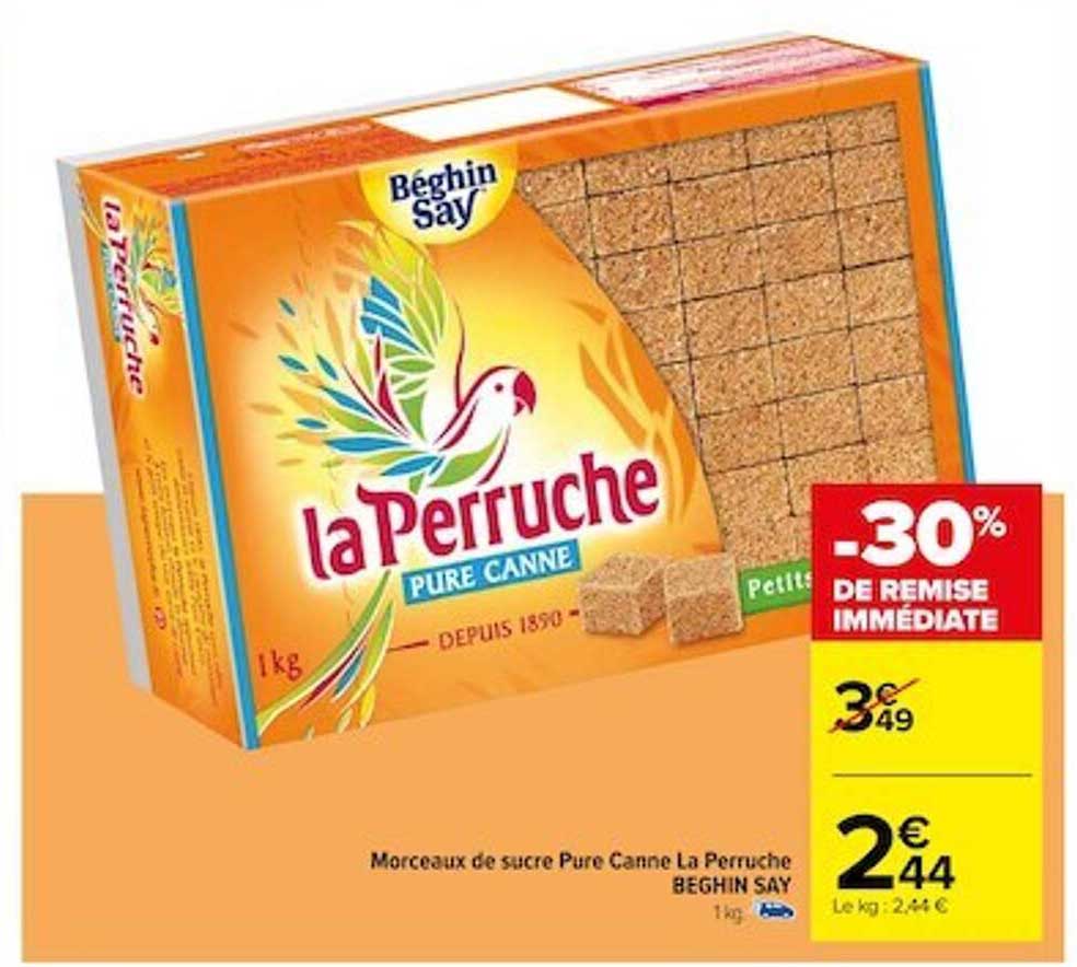 morceaux de sucre pur canne la perruche beghin say