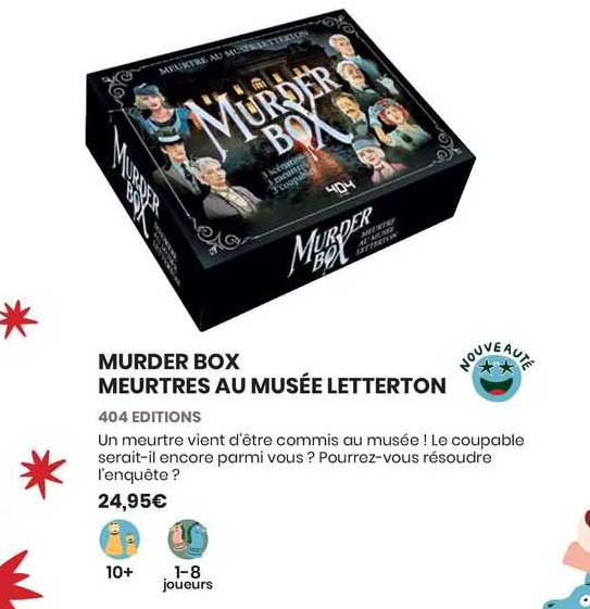 murder box meurtres au musée letterton - 404 éditions