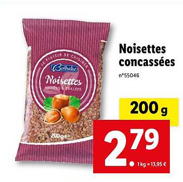 noisettes concassees