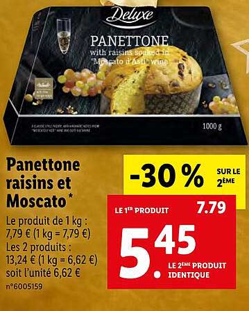 panettone raisins et moscato