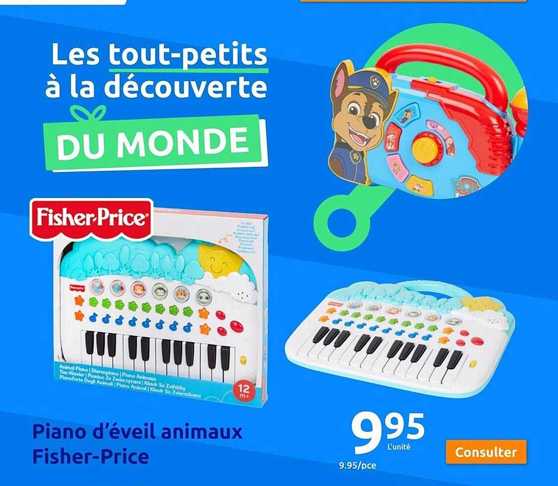 piano d'aveil animaux fisher-price