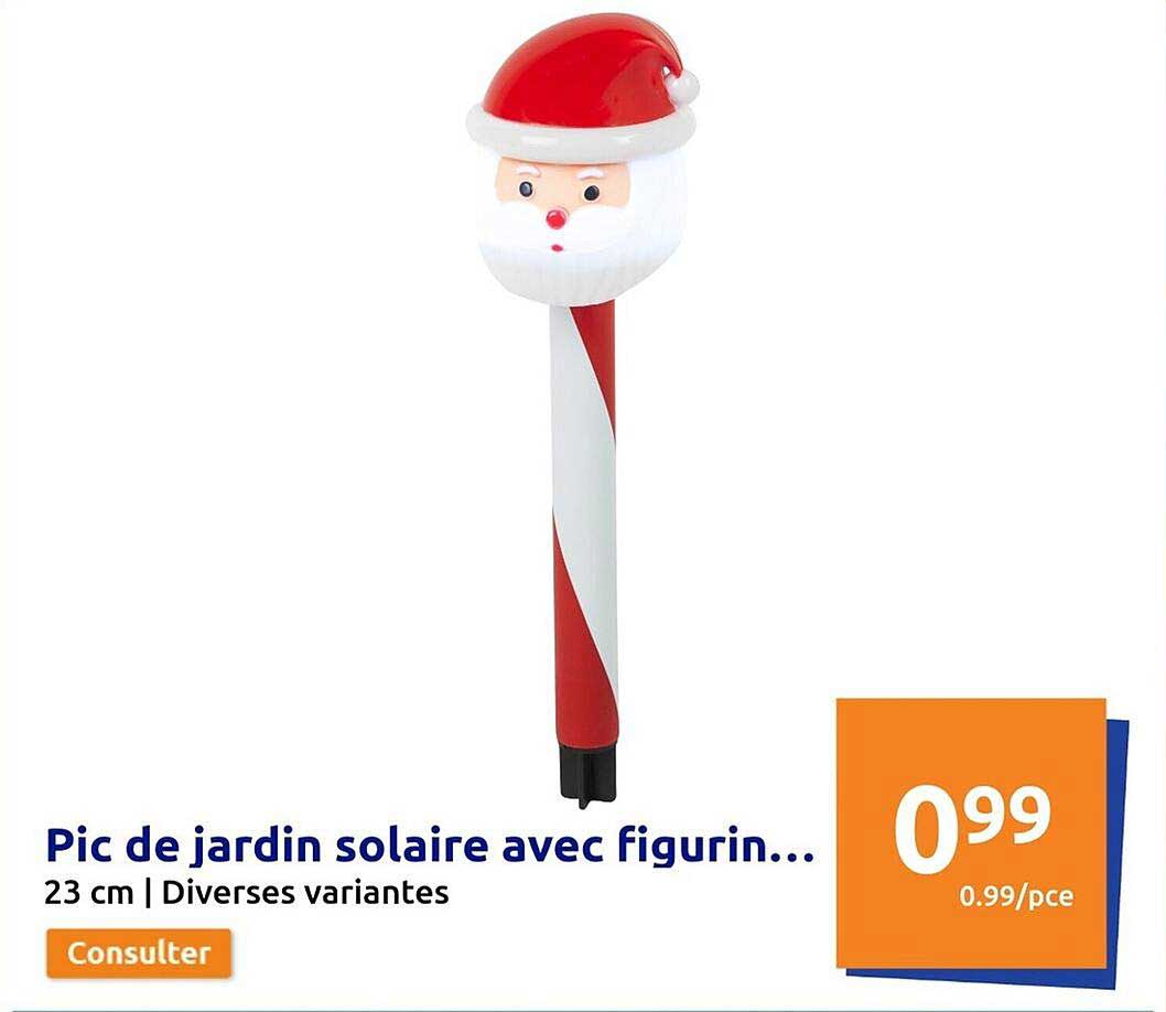 pic de jardin solaire avec figurin