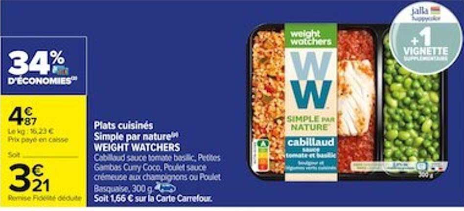 plats cuisinés simple par nature weight watchers
