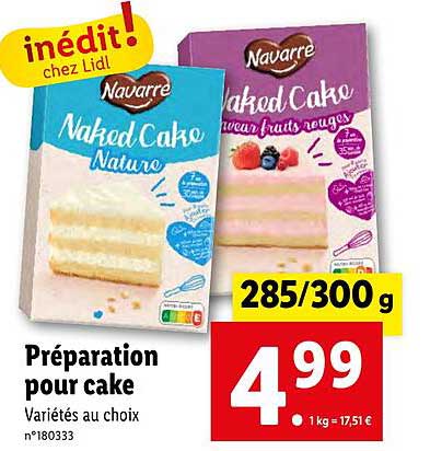 Preparation Pour Cake