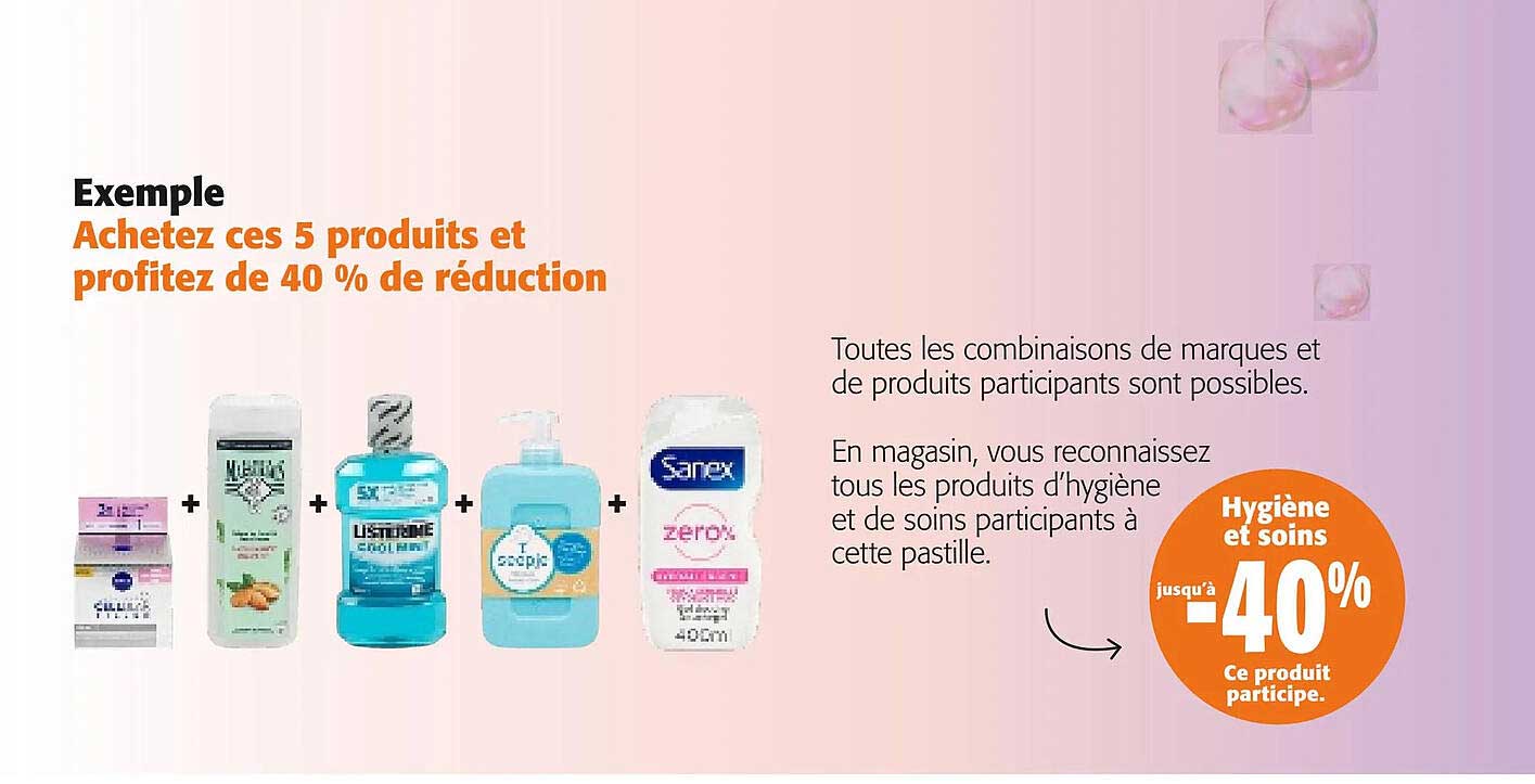 produits d'hygiène et de soins