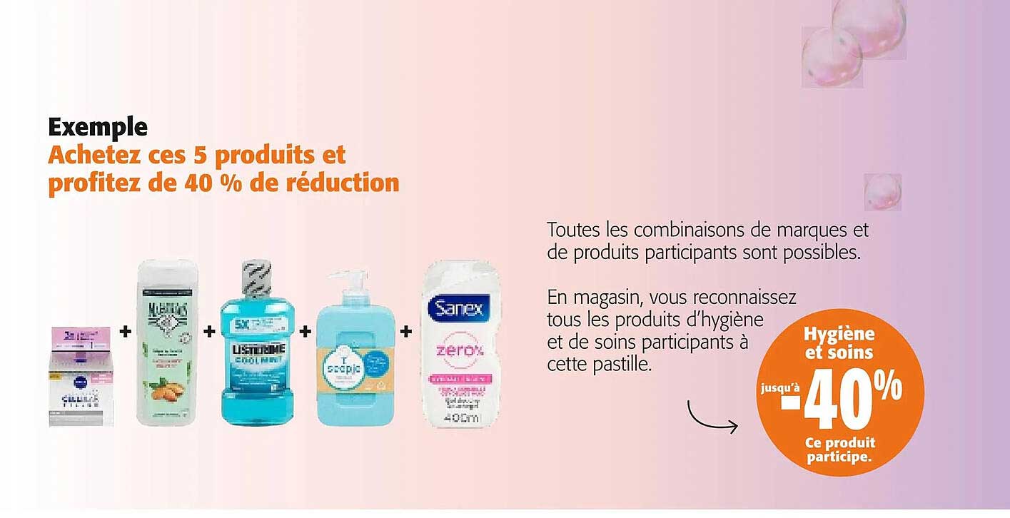 produits d'hygiène et de soins