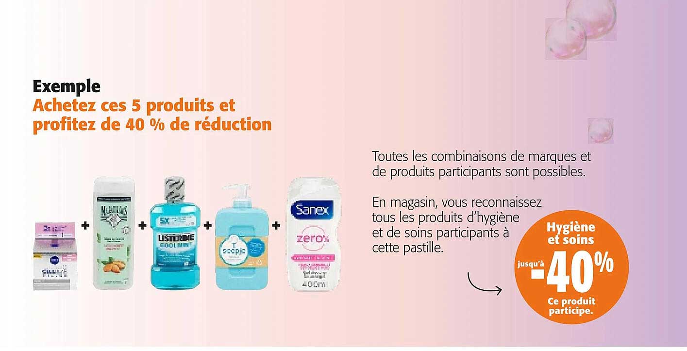 produits d'hygiène et de soins