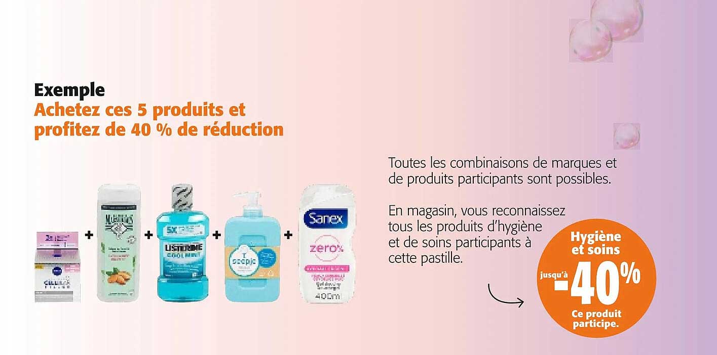 produits d'hygiène et de soins