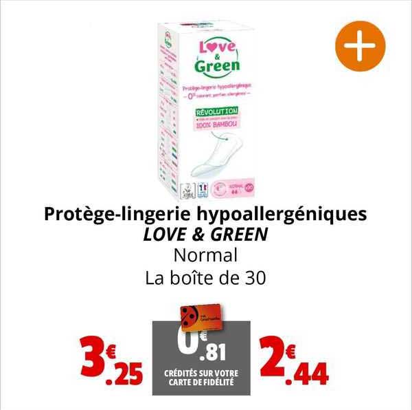 protège-lingerie hypoallergéniques love & green