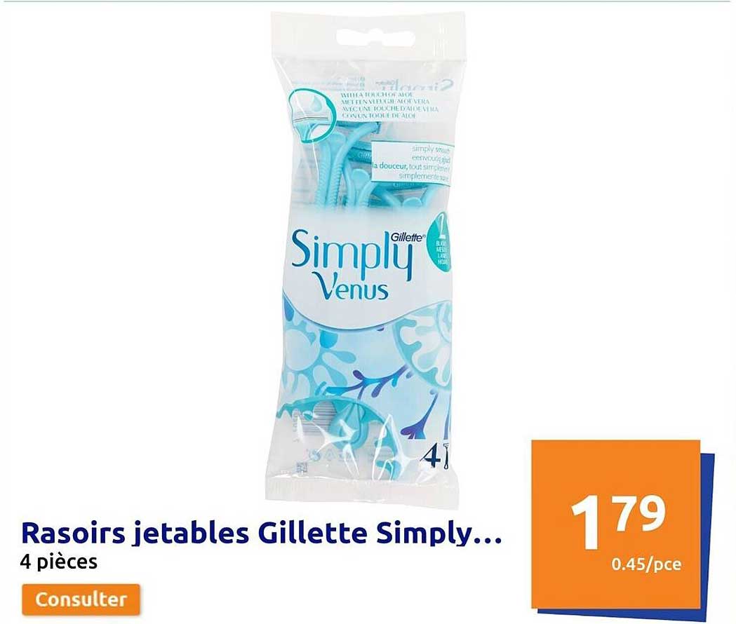 rasoirs jetables gillette simply
