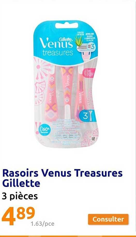 rasoirs venus treasures gillette