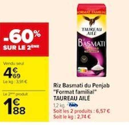riz basmati du penjab "format familial" taureau ailé