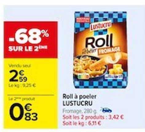 roll à poêler lustucru