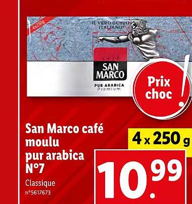 san marco cafe moulu pur arabica n°7