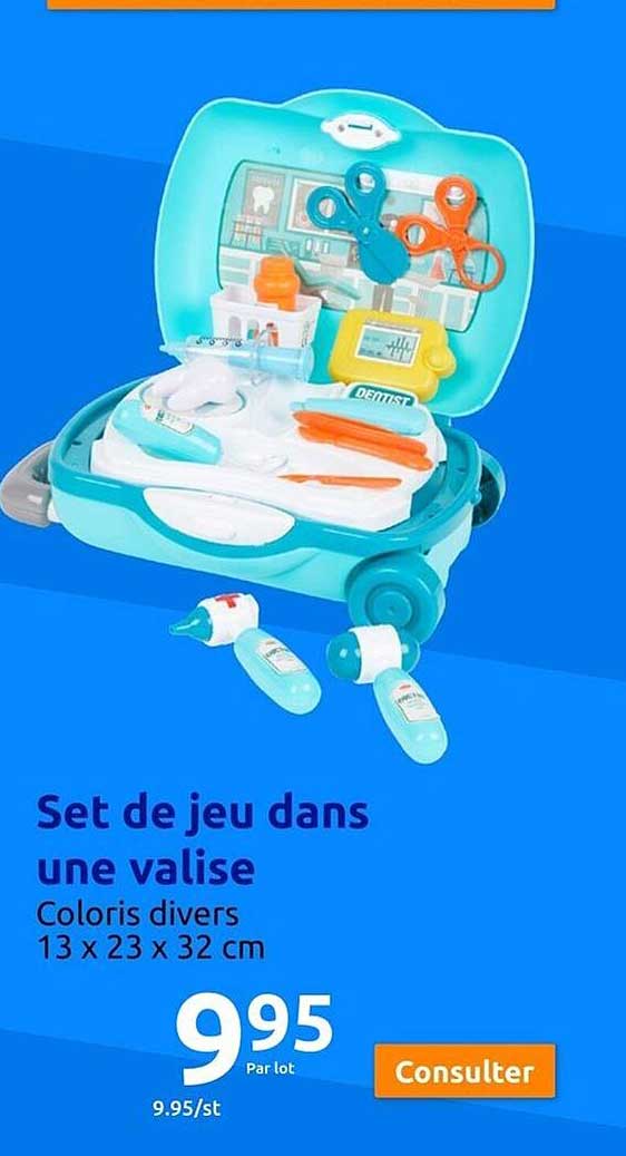 set de jeu dans une valise