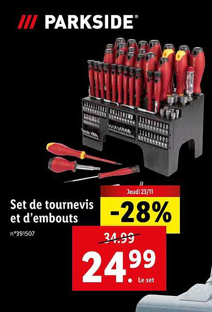 set de tournevis et d'embouts