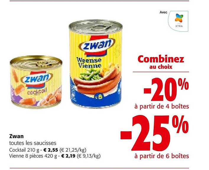 swan saucisses cocktail, vienne