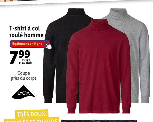 t-shirt roule homme