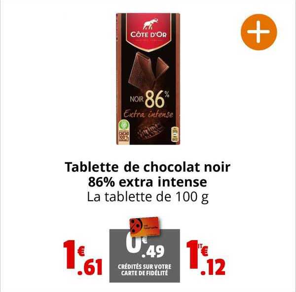 Tablette De Chocolat Noir 86% Extra Intense