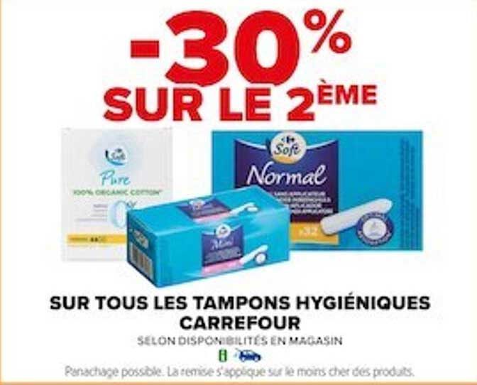 tampons hygiéniques carrefour