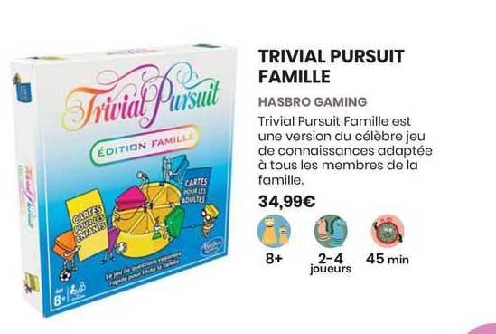 trivial pursuit famille - hasbro gaming