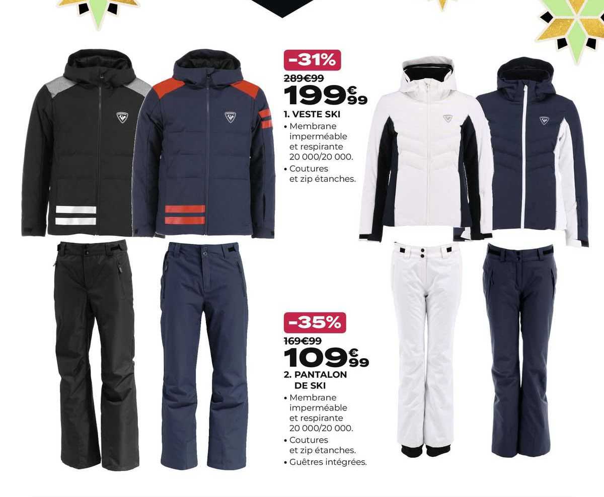 veste ski, pantalon de ski