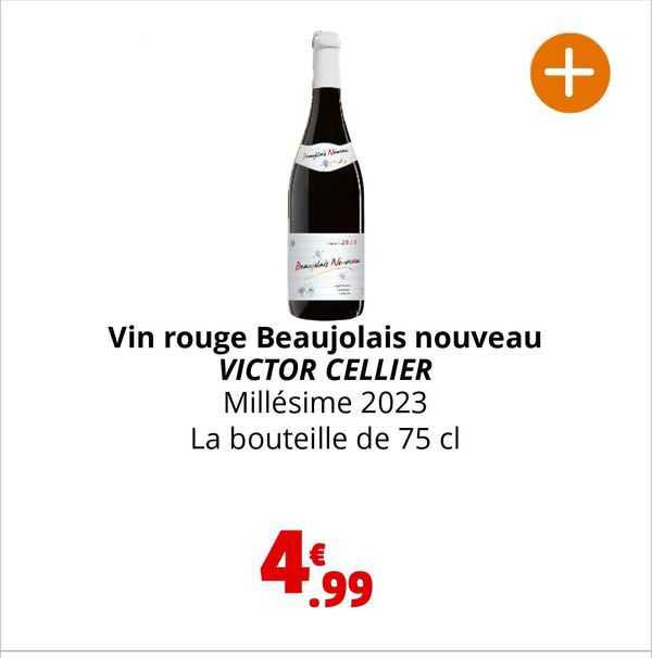 vin rouge beaujolais nouveau victor cellier