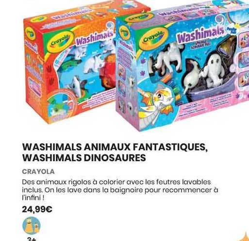 washimals animaux fantastiques, washimals dinosaure crayola