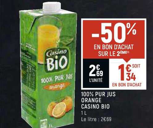100%pur Jus Orange Casino