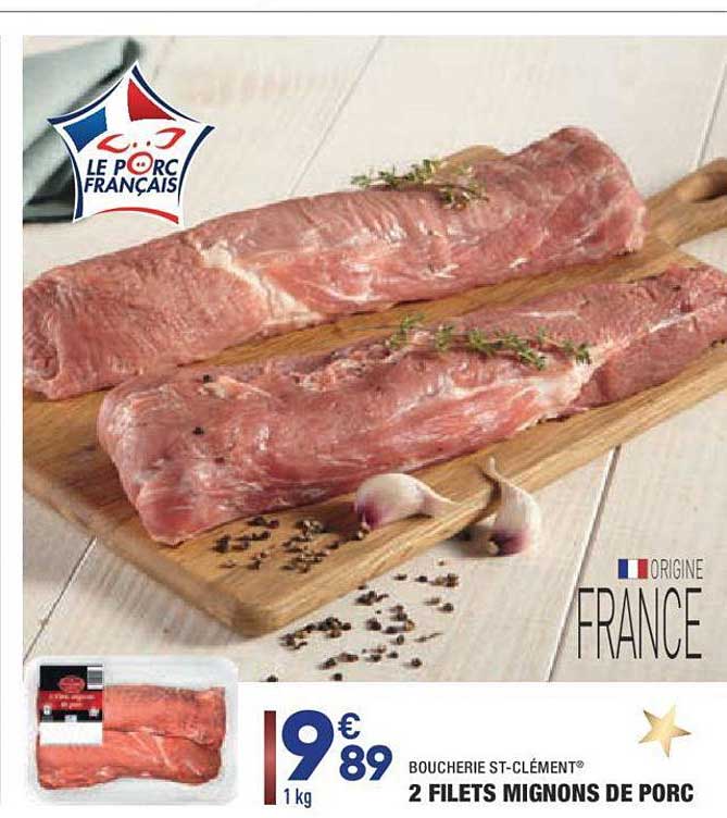 2 Filets Mignons De Porc Boucherie St-clément