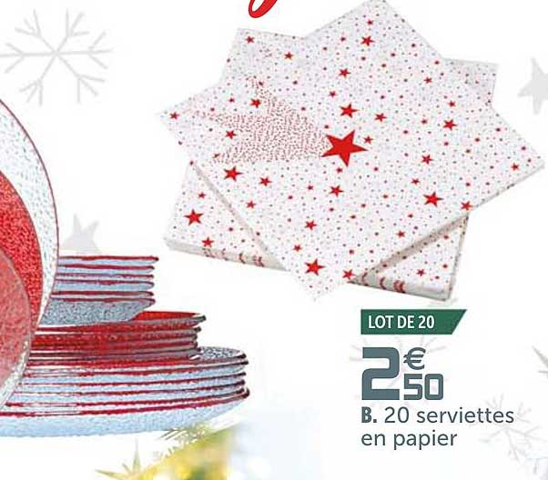 20 Serviettes En Papier