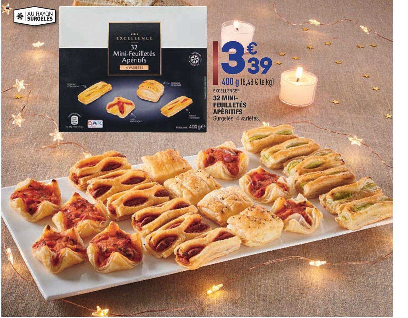 32 Mini-feuilletés Apéritifs Excellence