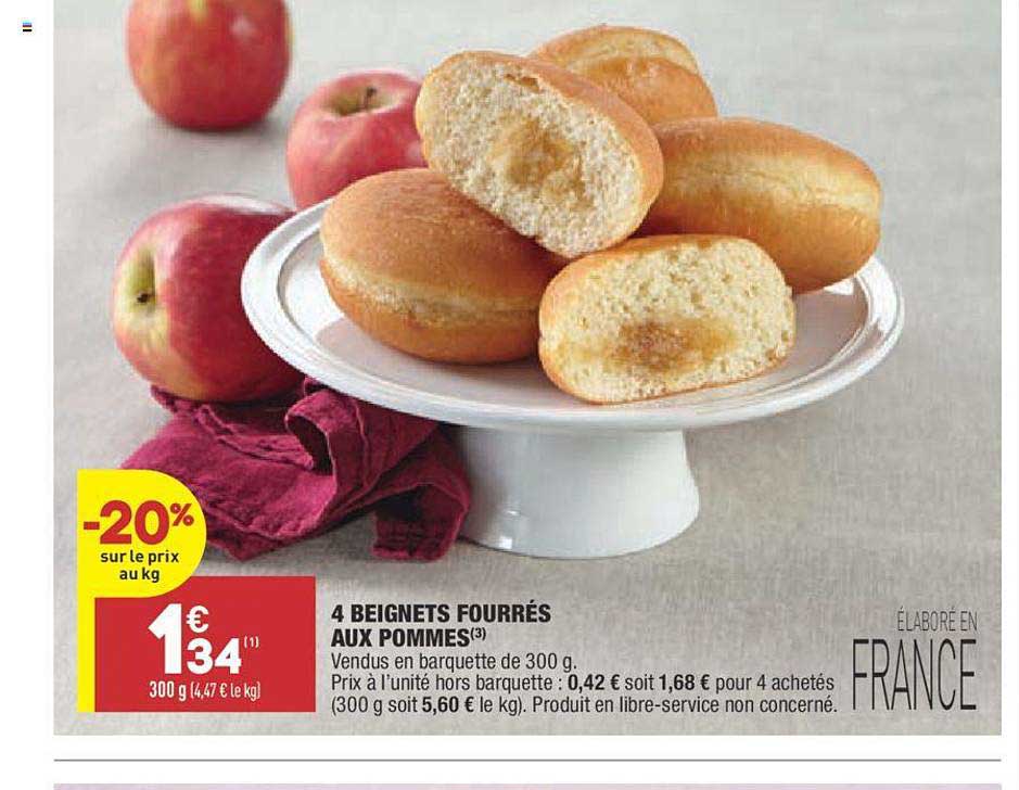 4 Beignets Fourrés Aux Pommes