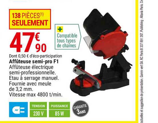 affûteuse semi-pro f1
