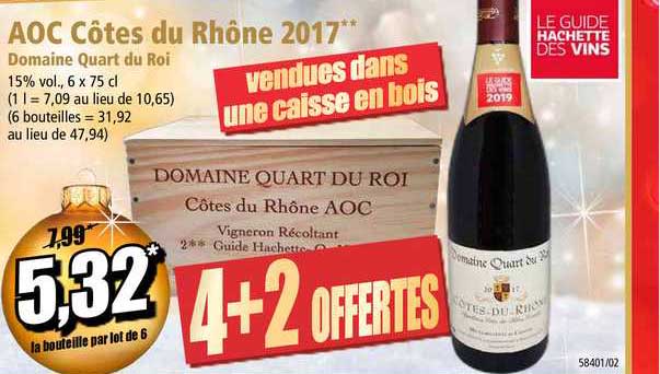 aoc côtes du rhône 2017 domaine quart du roi