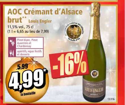 aoc crémant d'alsace brut louis engler