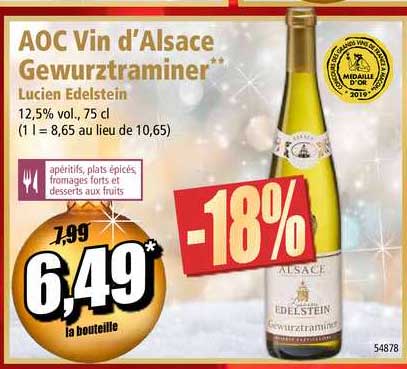 aoc vin d'alsace gewurztraminer lucien edelstein