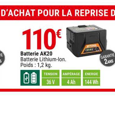batterie ak20 stihl
