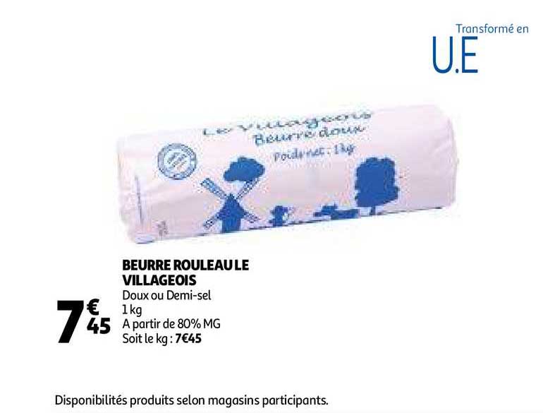 beurre rouleau le villageois