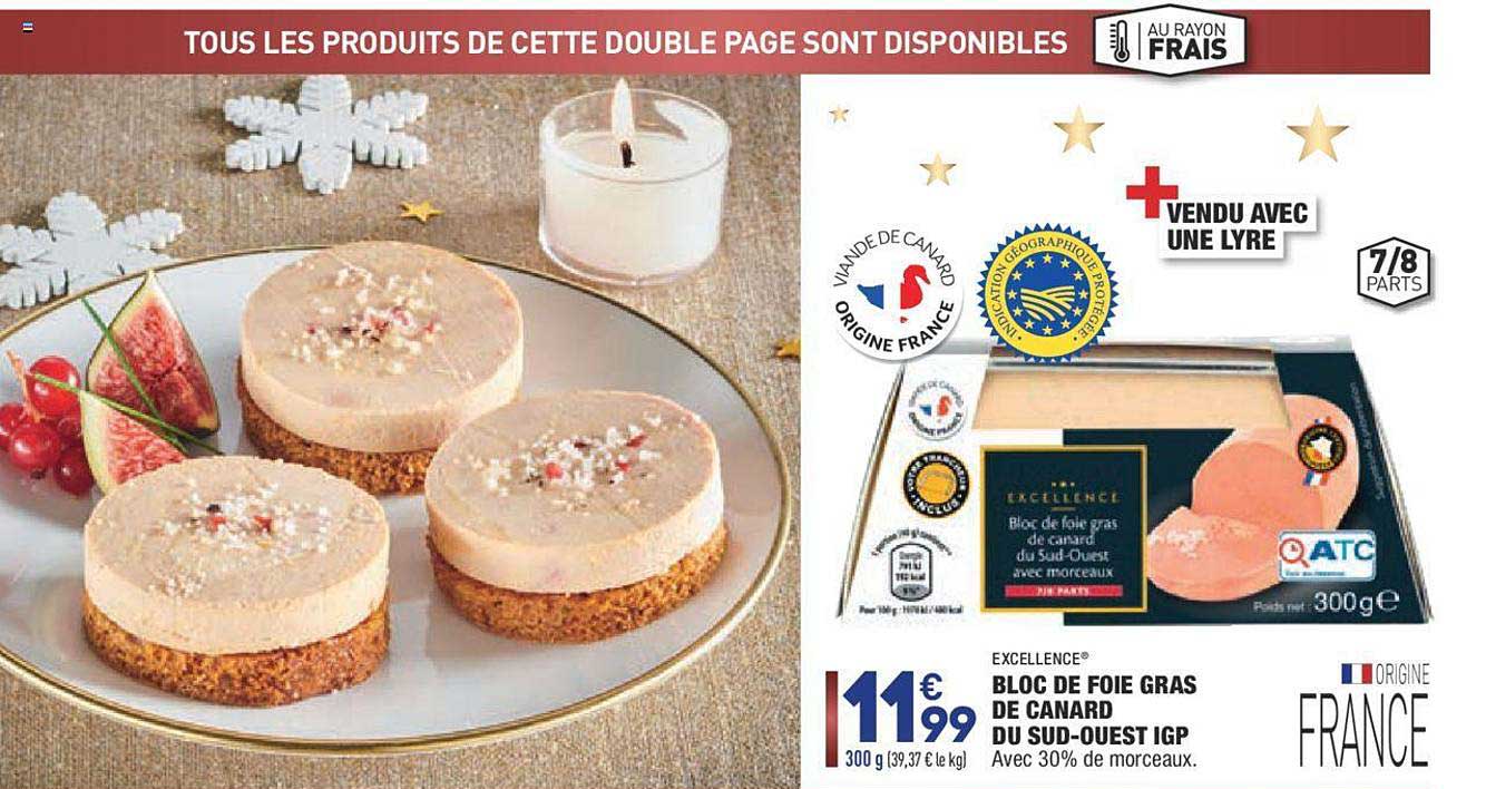 Bloc De Foie Gras De Canard Du Sud-ouest Igp Excellence