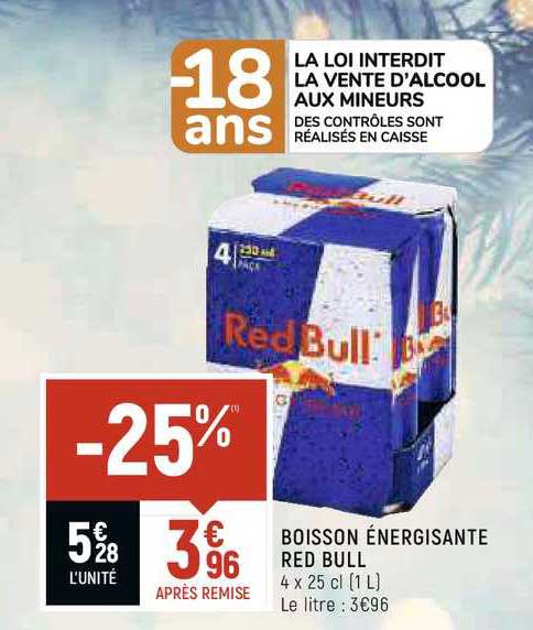 boisson énergisante red bull