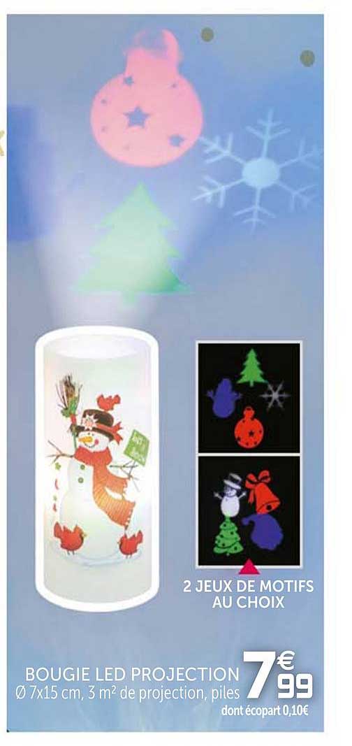 bougie led projection