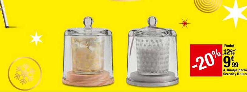 bougie parfu serenity h 10 cm