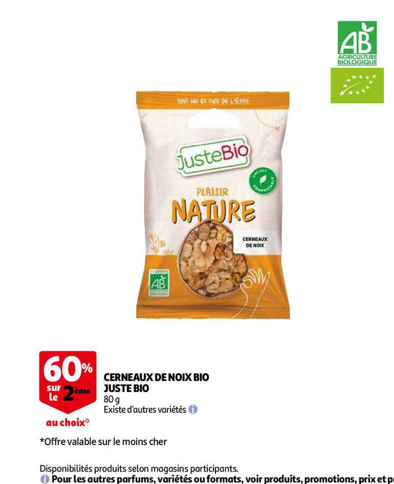 cerneaux de noix bio juste bio